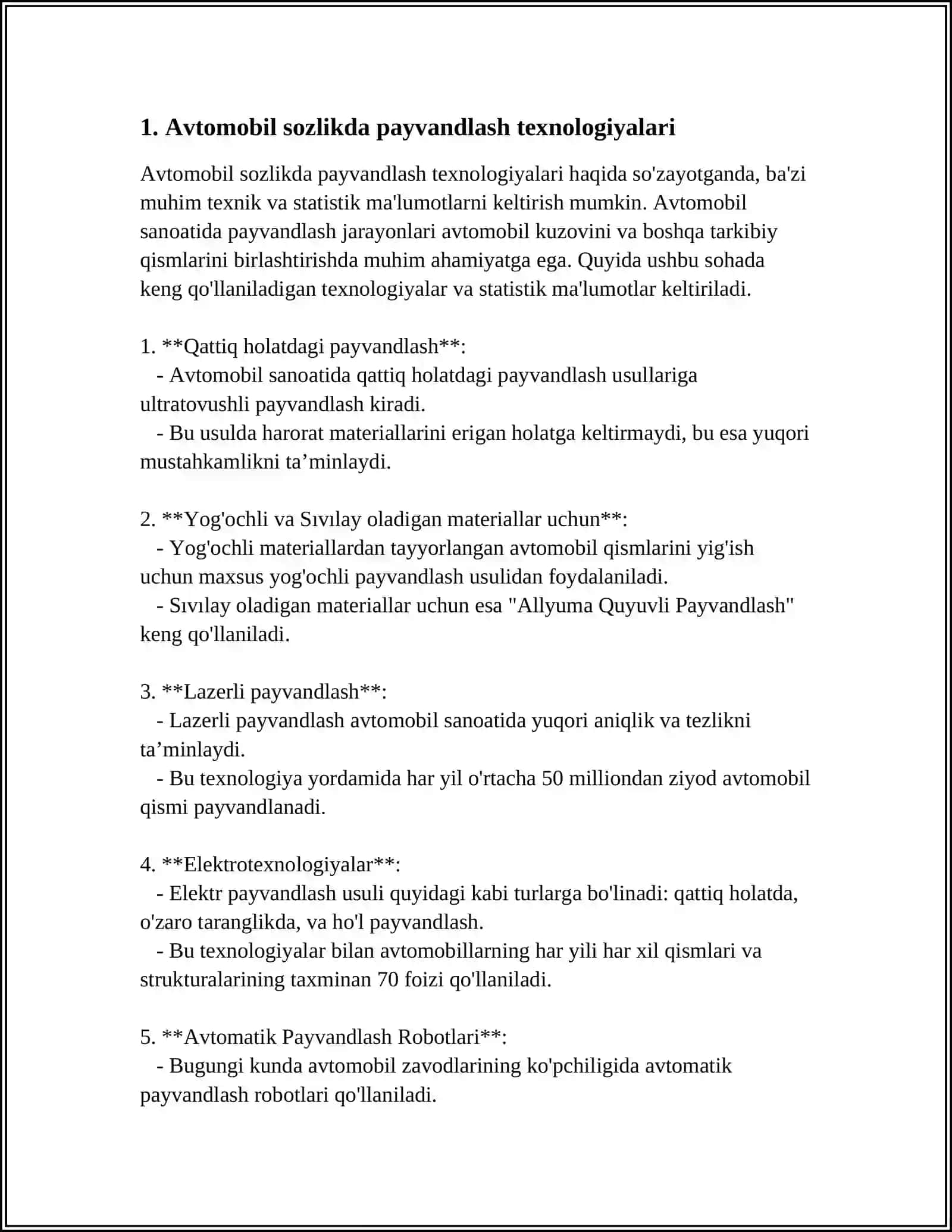 AVTOMOBIL SOZLIKDA PAYVANDLASHNING AHAMIYAT 3