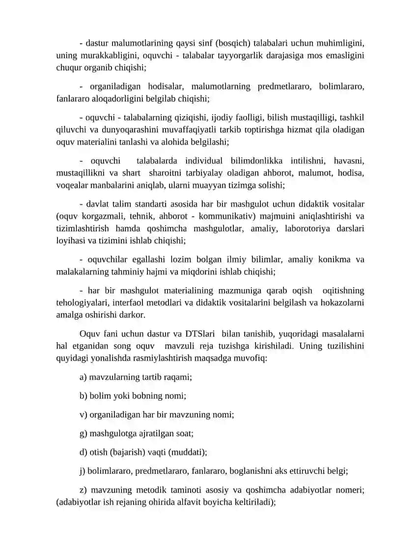 Oqituvchining pedagogik mahorati . Obekiston Respublikasi prezidenti Sh. Mirziyoyev asarlaida talim  tarbiya masalari . Mustaqil ish 3