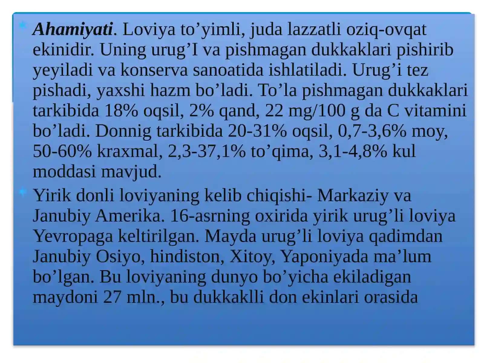 Ko’kno’xot va loviyasi bio-texnologiyasi 3