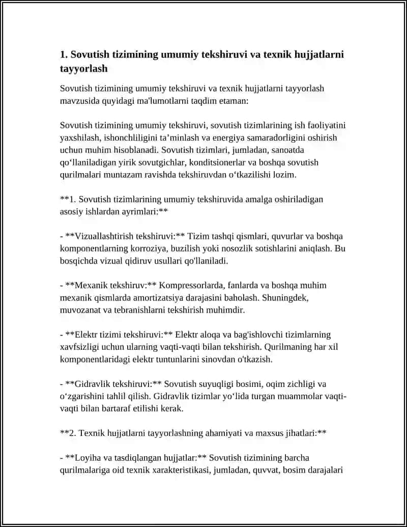 SOVUTISH TIZIMLARINI TEKSHIRISH 3