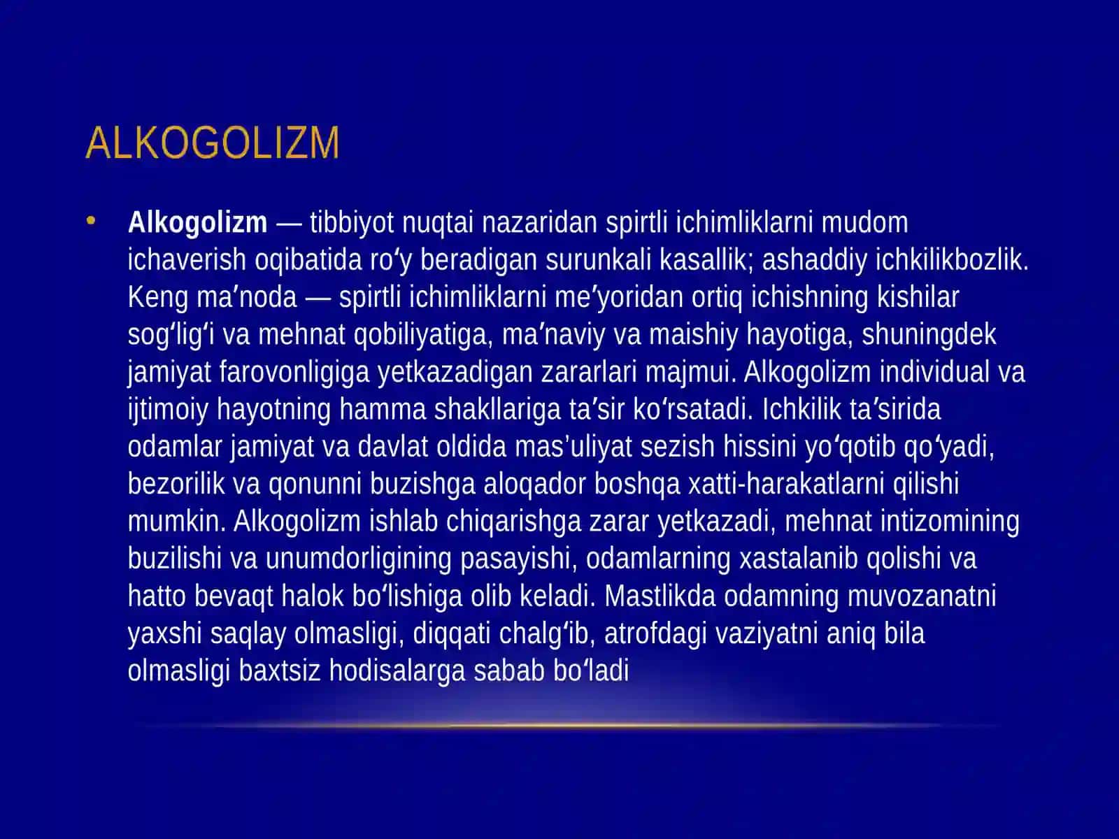 Alkogolizm va uning asoratlari 3