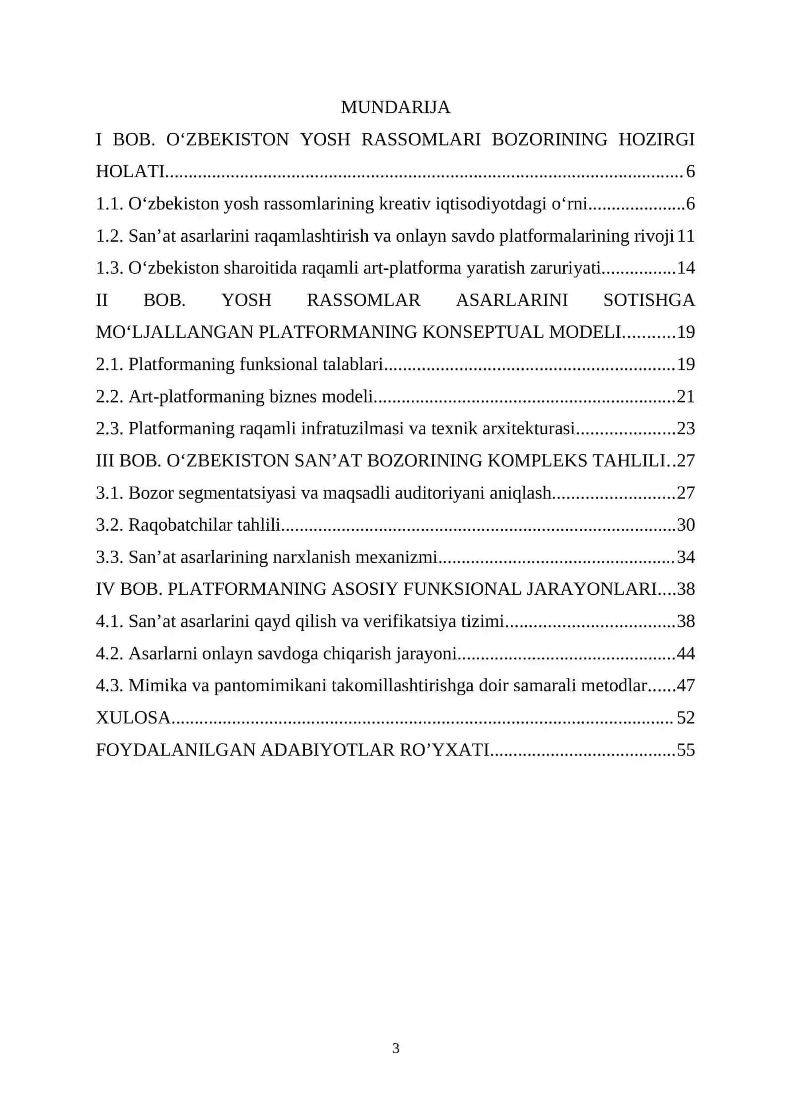 O'ZBEKISTON YOSH RASSOMLARI ASARLARINI SOTISHGA QARATILGAN PLATFORMANI YARATISH LOYIHASI 3