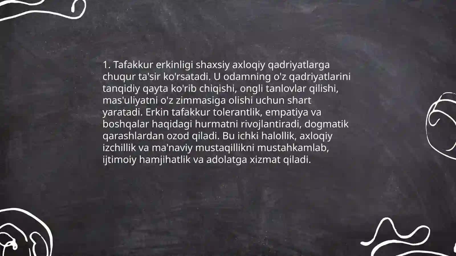 Tafakkur erkinligining inson ma'naviyatiga ta'siri 3