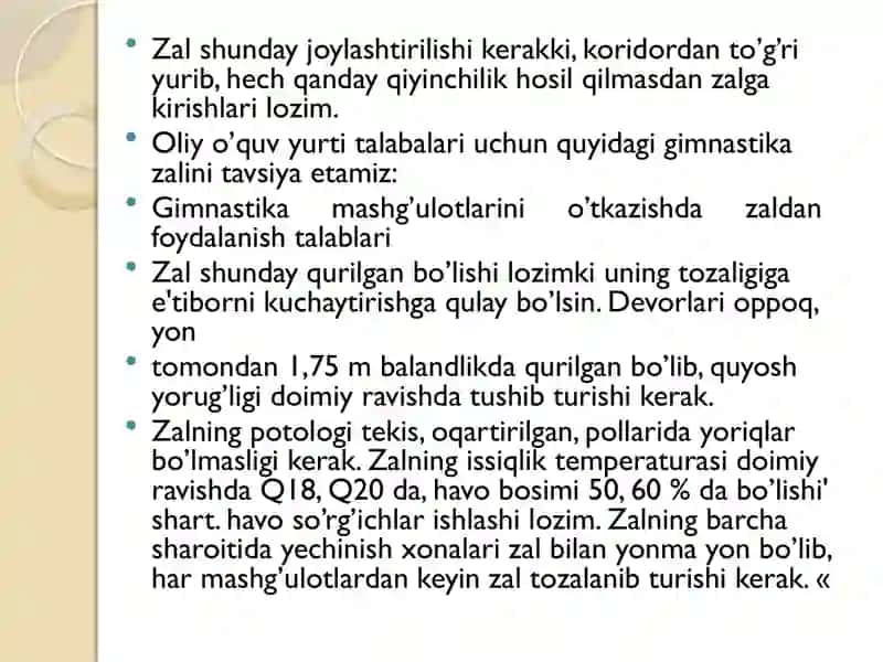 Gimnastika jihozlarining to‘planmasi 3