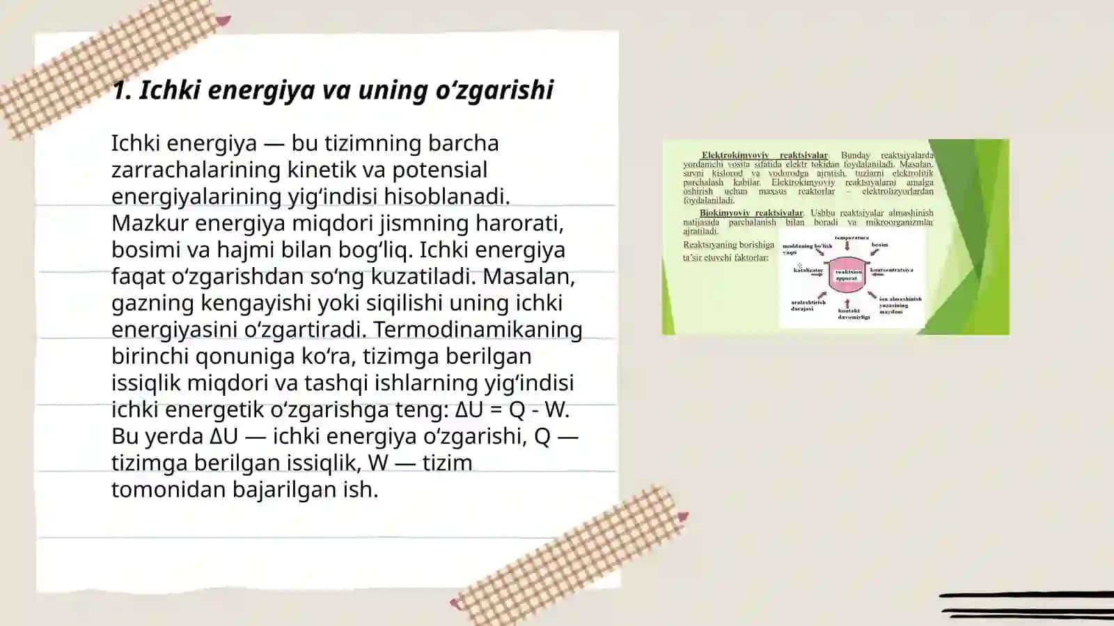 Hayotiy jarayonlar termodinamikasi 3