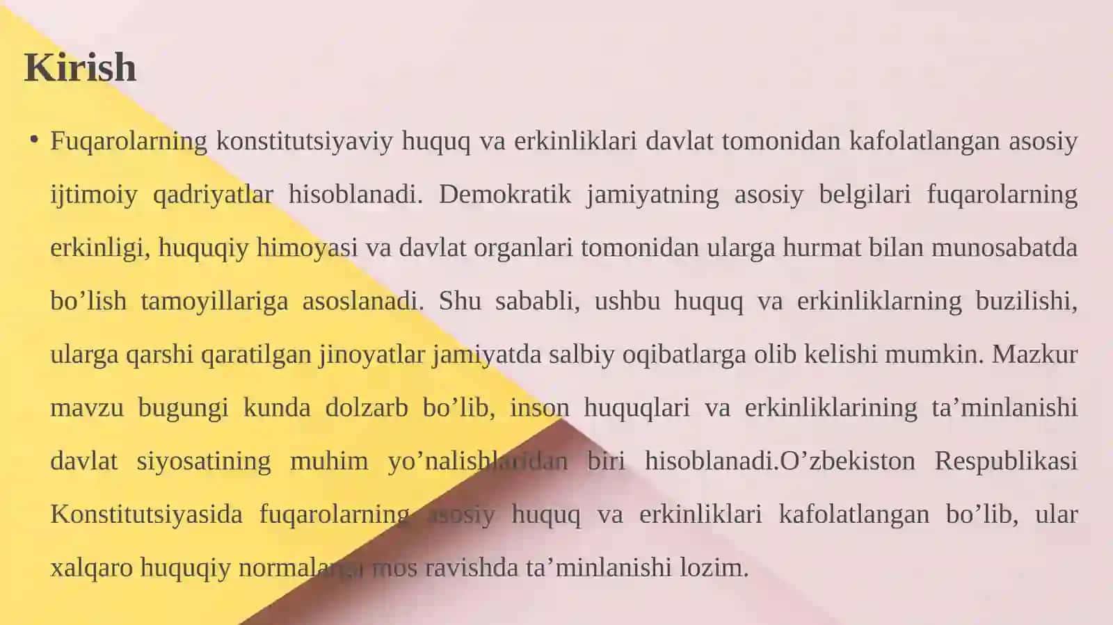 Fuqarolarning konstitutsiyaviy huquq va erkinliklariga qarshi jinoyatlar 3
