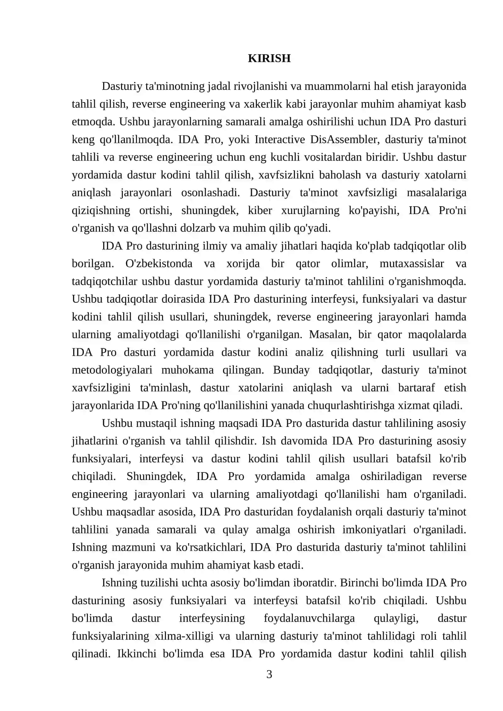 IDA Pro dasturida dastur tahlili 3