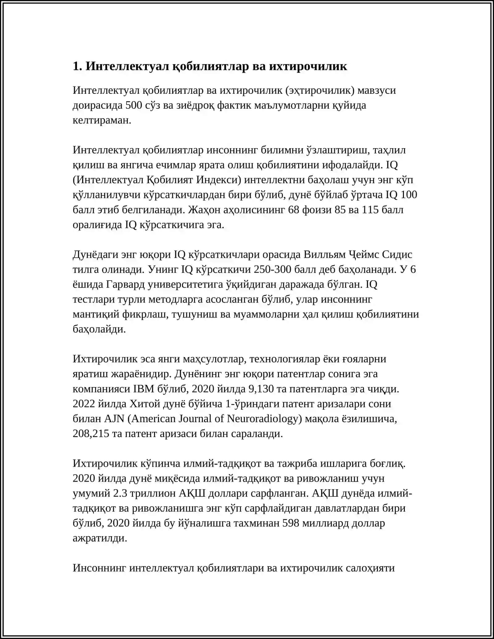 INTELLEKTUAL QOBILIYAT VA INNOVATSION MENEJMENT 3