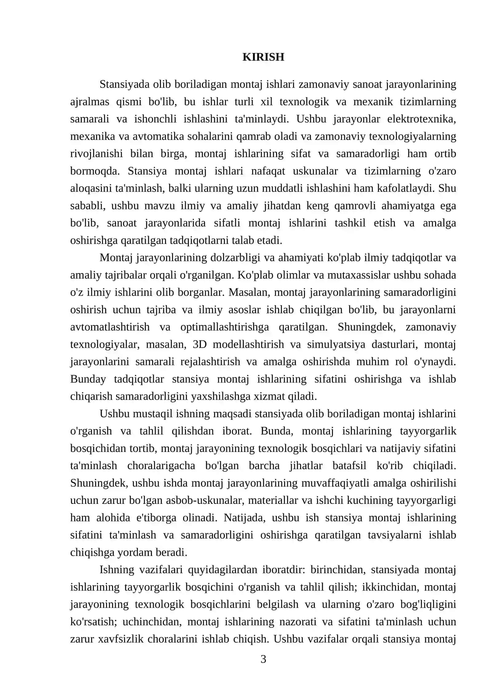 Stansiyada olib boriladigan montaj ishlari 3