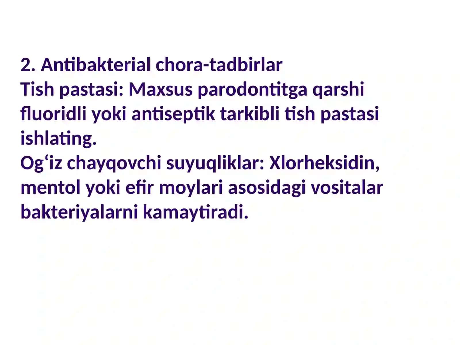 Paradont kasalliklar profilaktikasi va dispanserizatsiyasi 3