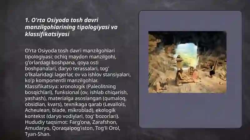 O'rta Osiyodagi tosh davriga oid manzilgohlar va ularning o'rganilishi 3