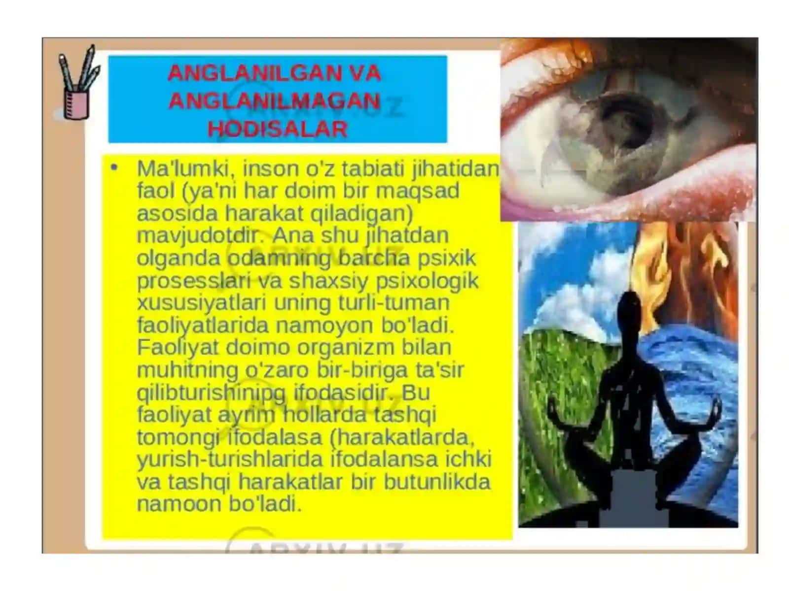 Kimyo yönalishi 1-kurs talabasi Kamoldinov Diyorbekning ONG mavzusi 3