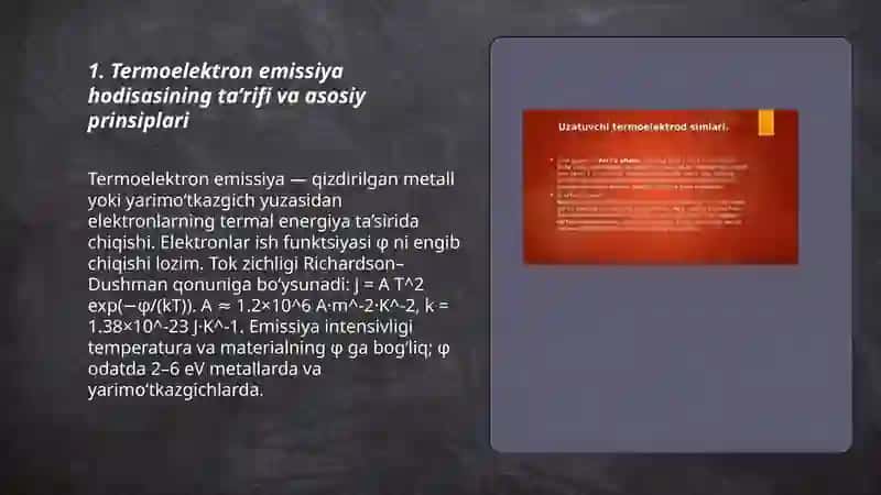 Termoelektron emissiya hodisasi 3