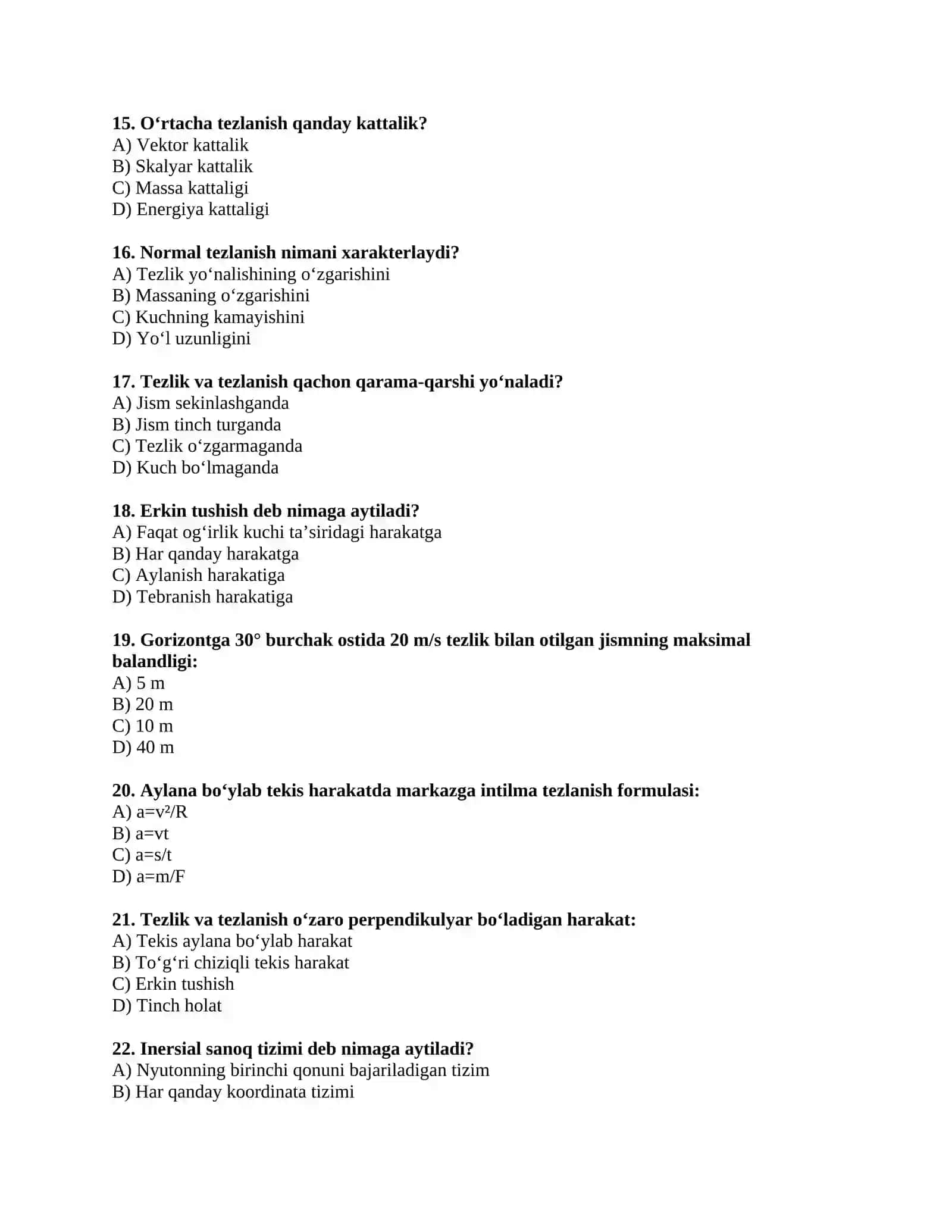 fizika test 3