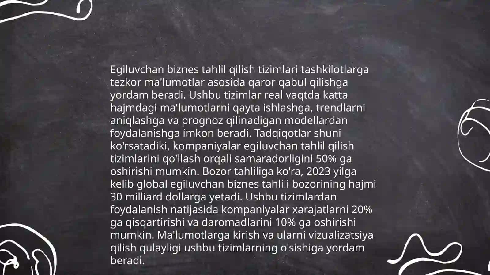 Egiluvchan biznes tahlil qilish tizimlari 3
