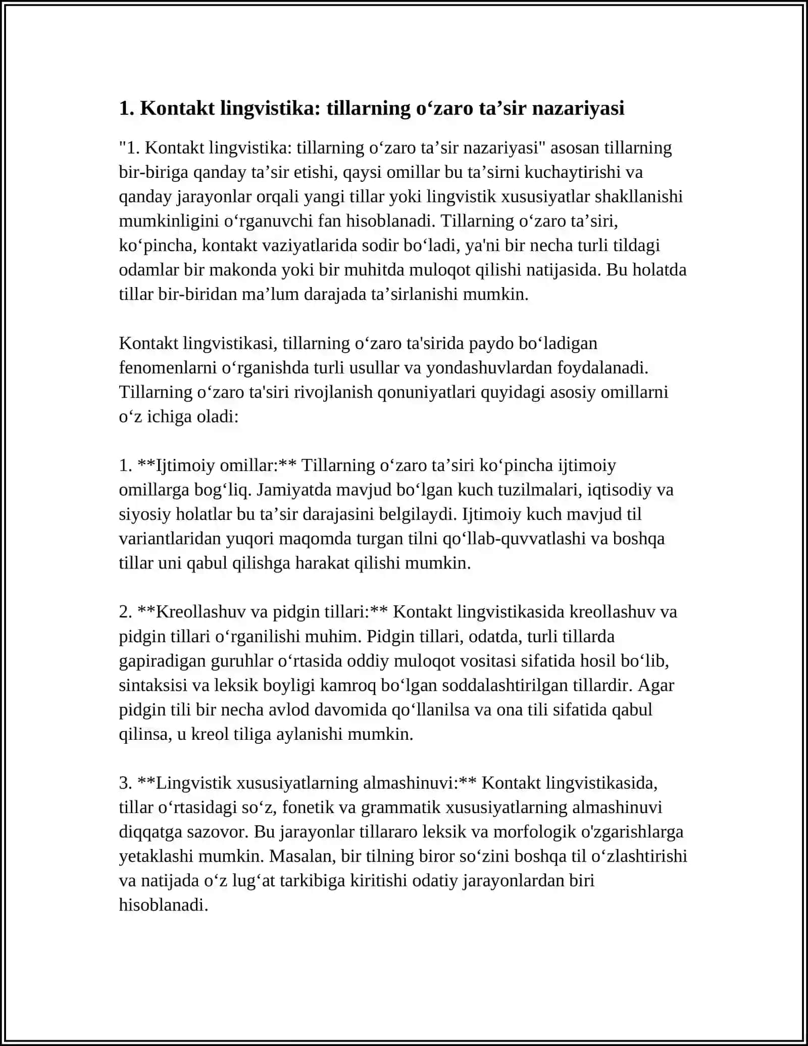 Tillarning O'zaro Ta'siri Rivojlanish Qonuniyatları 3