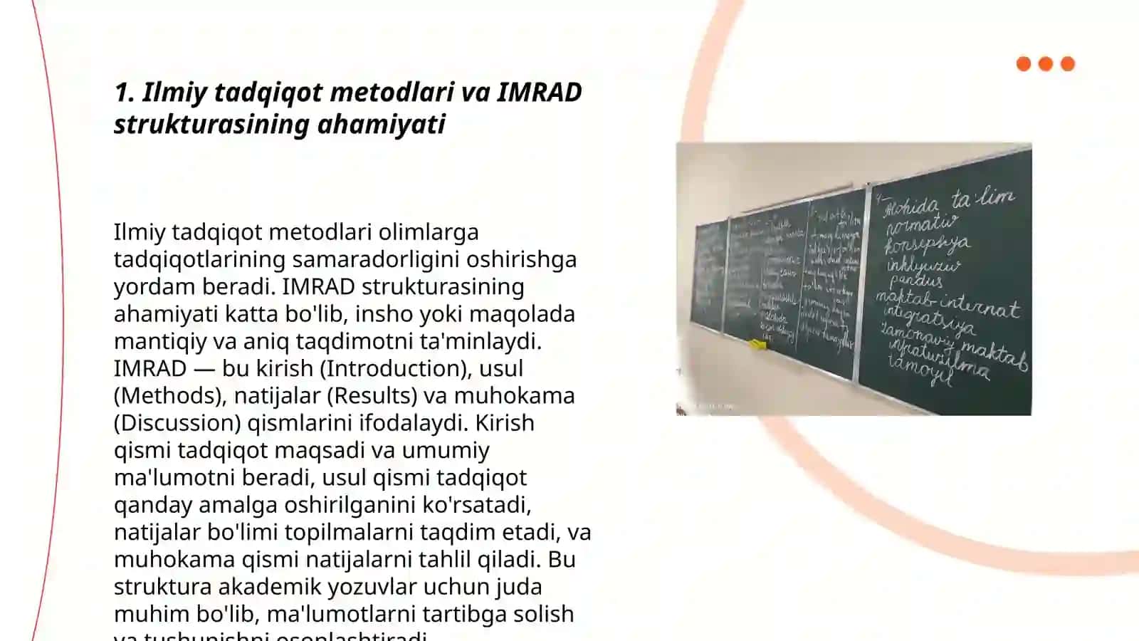 Ilmiy tadqiqot metodlari va IMRAD strukturasining ahamiyati 3