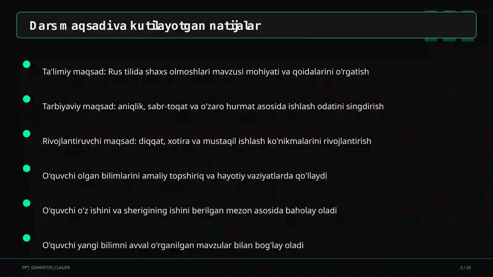 Rus tilida shaxs olmoshlari (5-sinf) 3