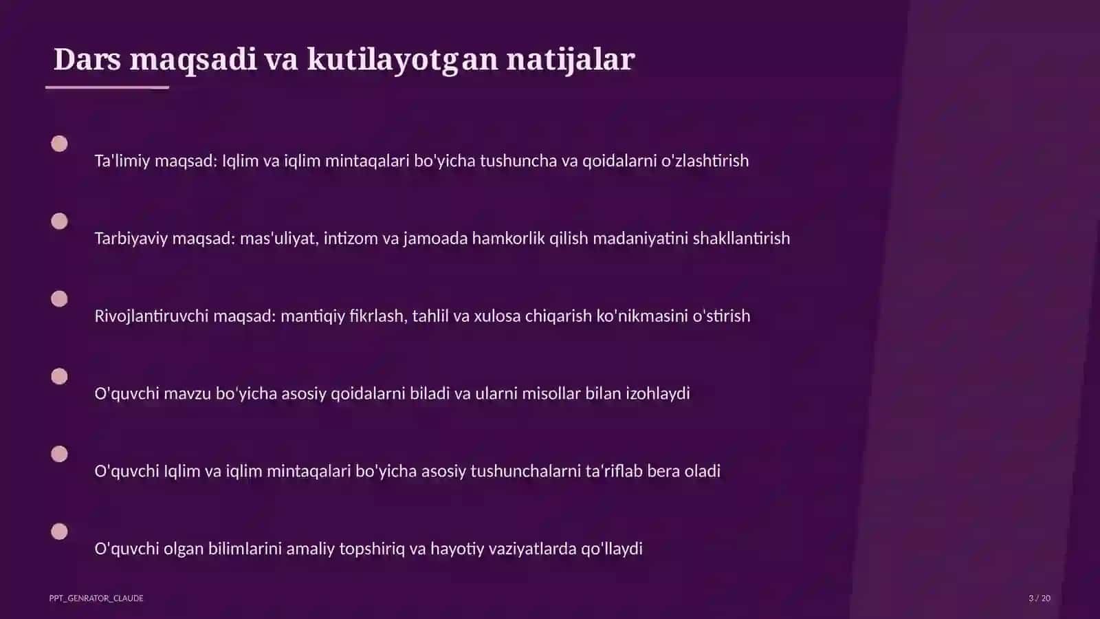 Iqlim va iqlim mintaqalari (6-sinf) 3
