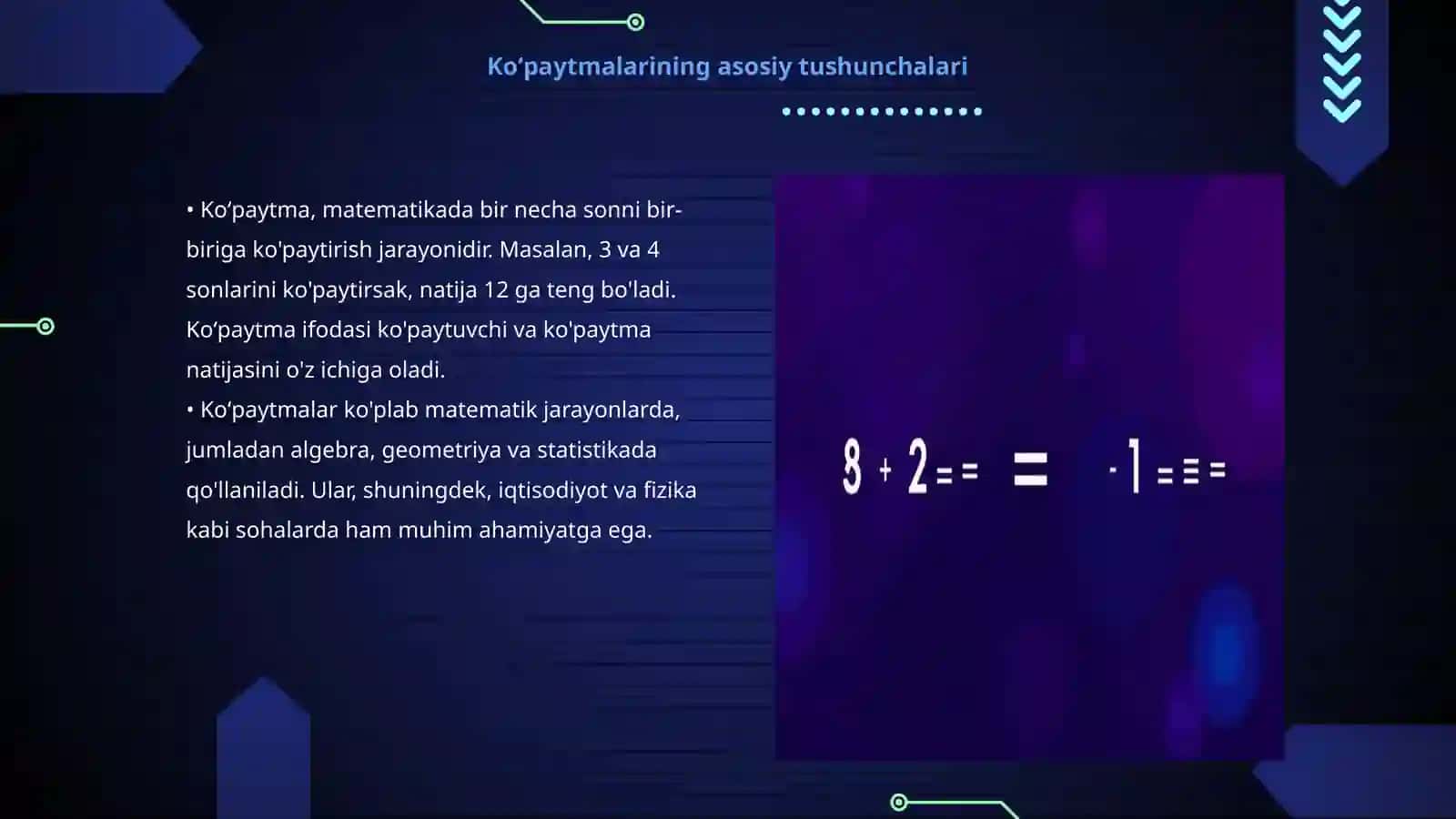Koʻpaytmalar va boʻlish 3