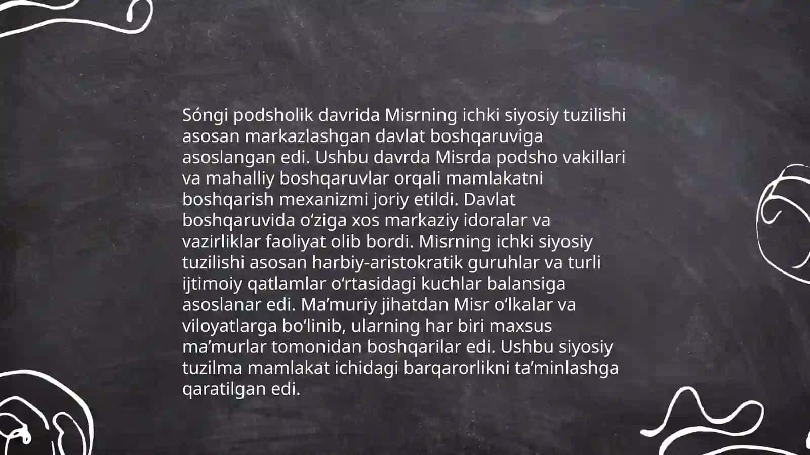 Sóngi podsholik davrida Misr davlatining ichki va tashqi siyosati 3