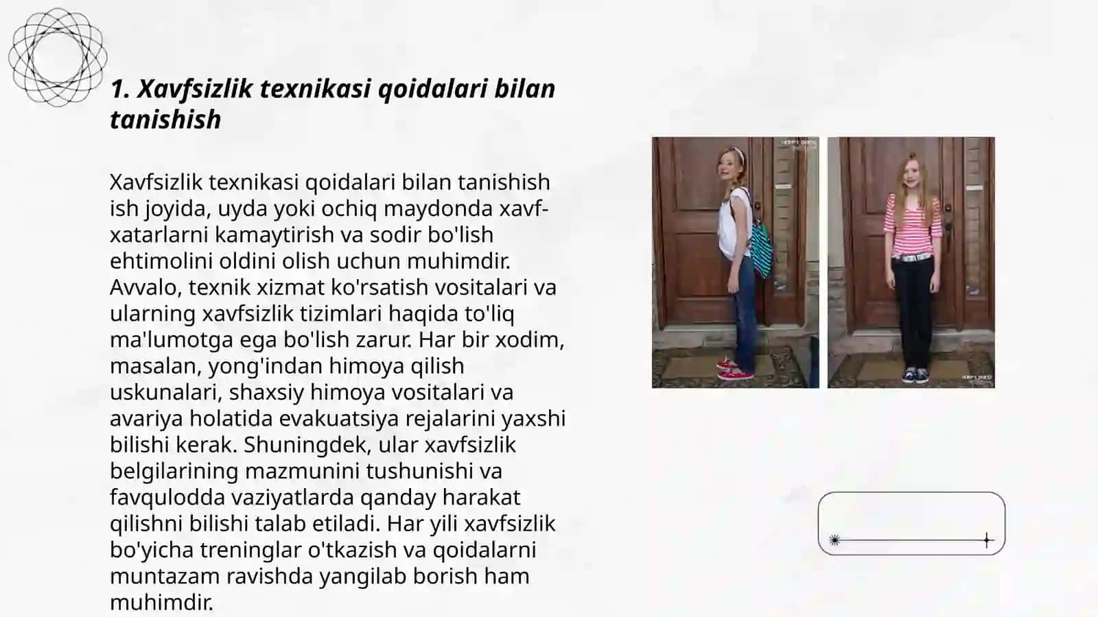 5-sinf. Texnologiya fani. Xavfsizlik texnikasi qoidalari va asbob-uskunalar bilan ishlash 3
