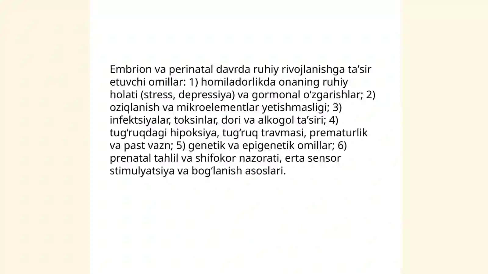 Bolalar ruhiyati shakllanishining asosiy bosqichlari 3