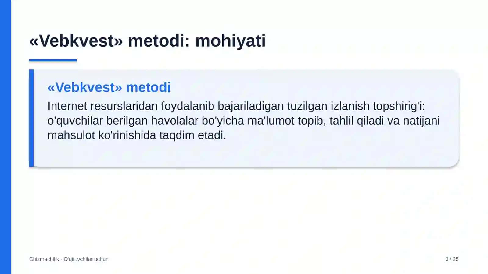 chizmachilik darslarida vebkvest metodidan foydalanish 4800 3