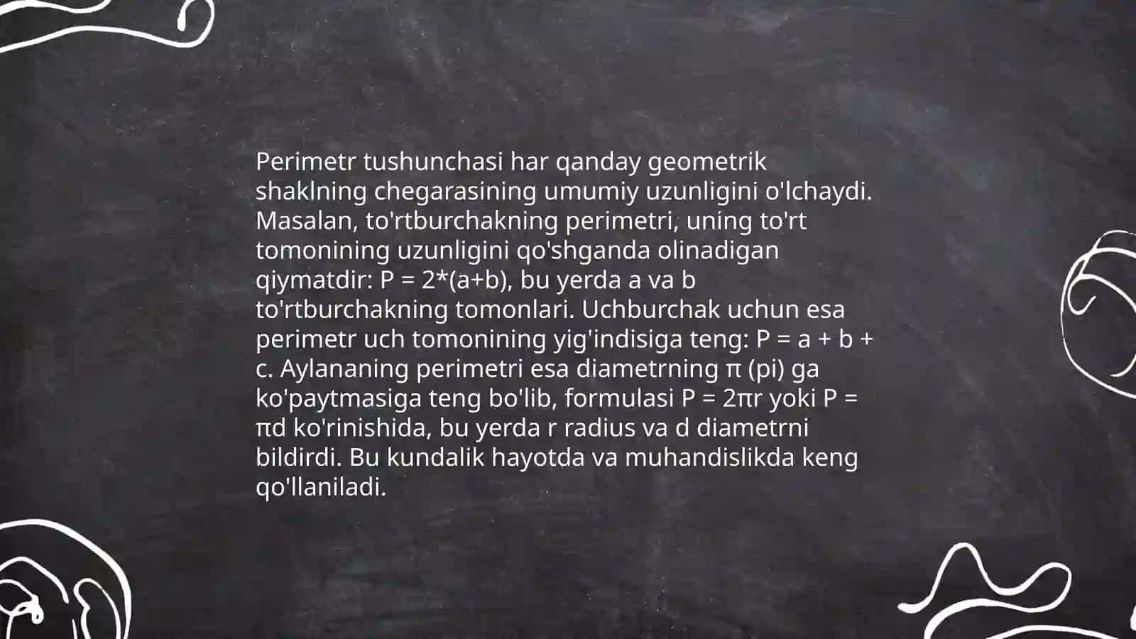 Perimetr va yuza mavzusida taqdimot tayyorlash 3