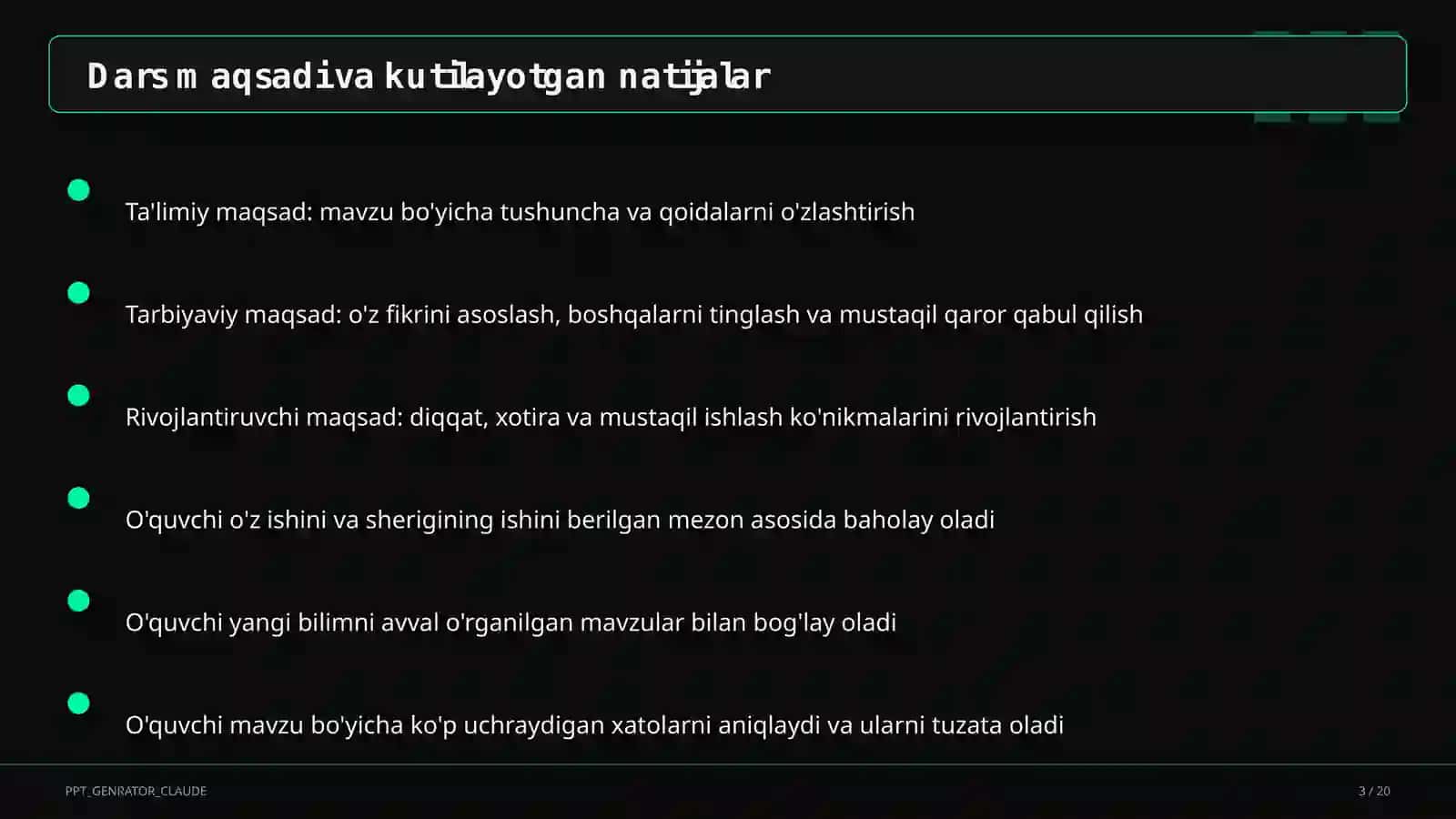 Sog'lom turmush tarzi hayot garovi (7-sinf) 3