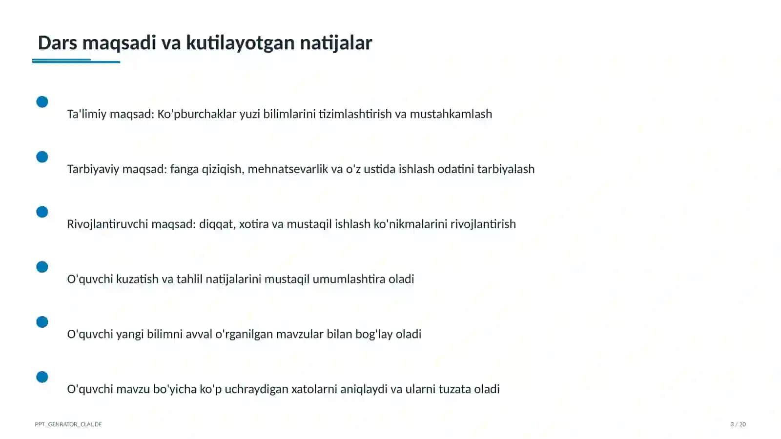 Geometriya (7–11) — metodik birlashma uchun 3
