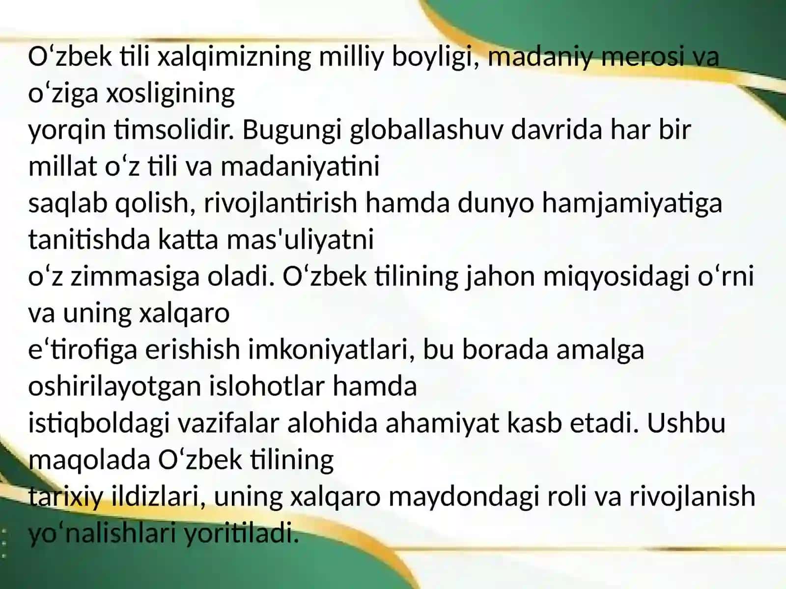 Hozirgi oʻzbek adabiy tilining tarixiy ildizlari 3