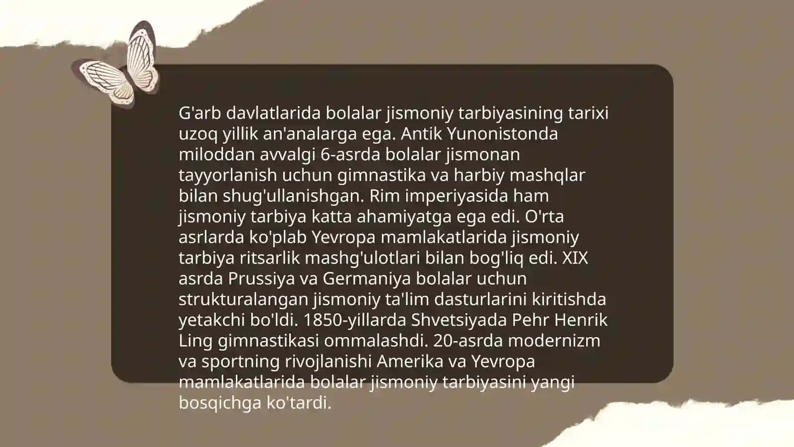G'arb davlatlari va mutafakkirlarining bolalar jismoniy tarbiyasi haqidagi qarashlari va tajribalari 3