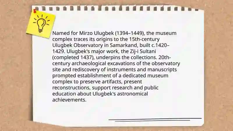 Mirzo Ulugbegh museum complex 3