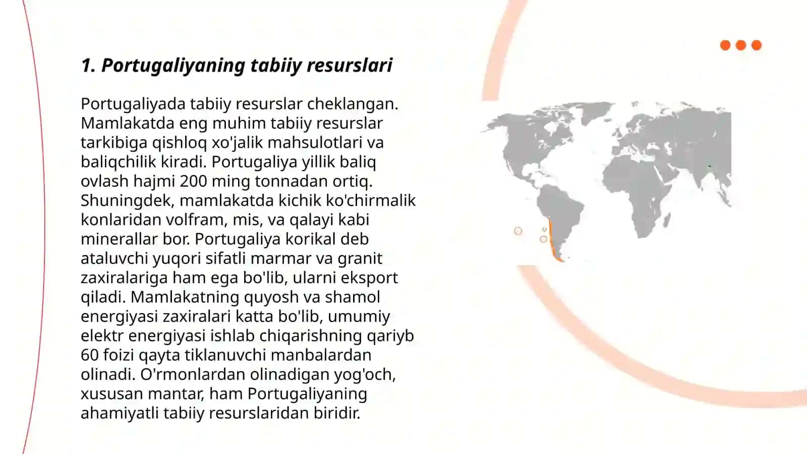Portugalianing Iqtisodi va Ijtmoiy geografiasi 3