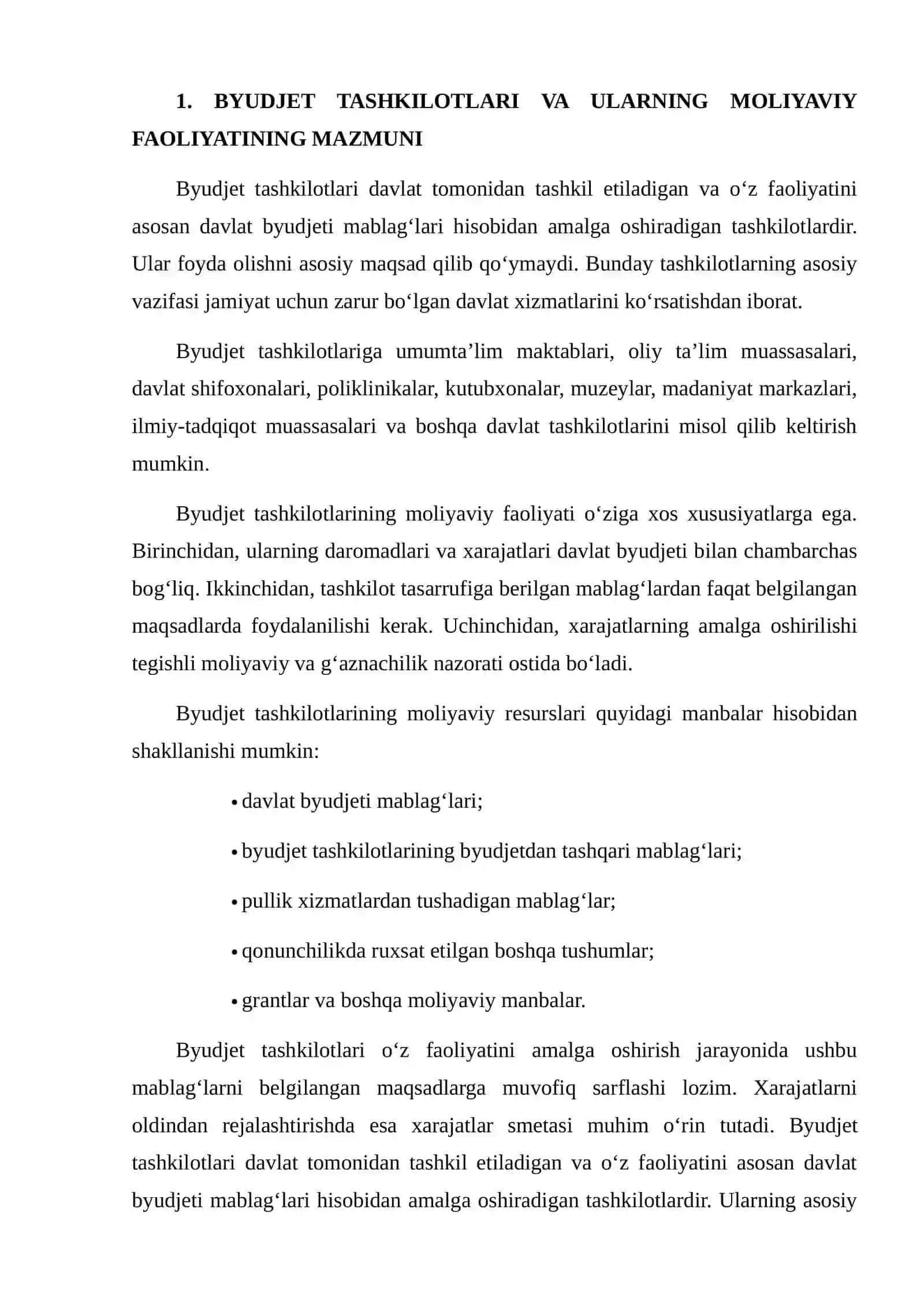 Xarajatlar smetasi tushunchasi, mazmuni va tuzilishi 3
