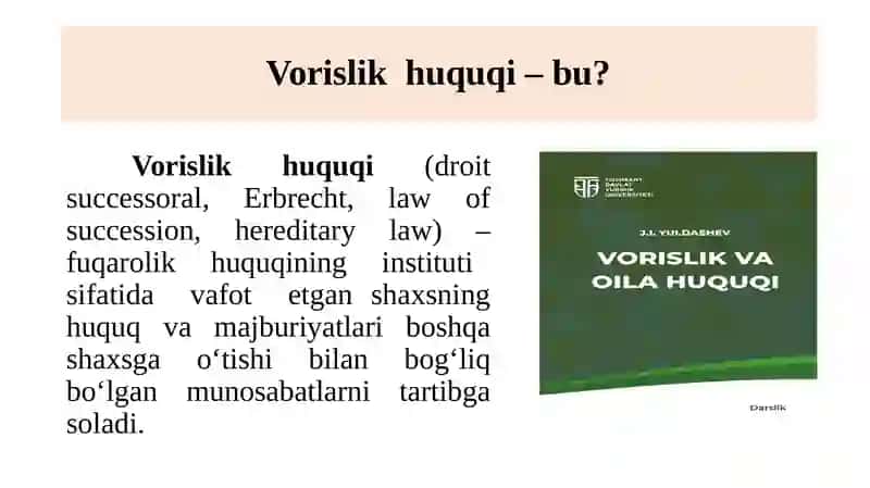 Vorislik munosabatlari 3