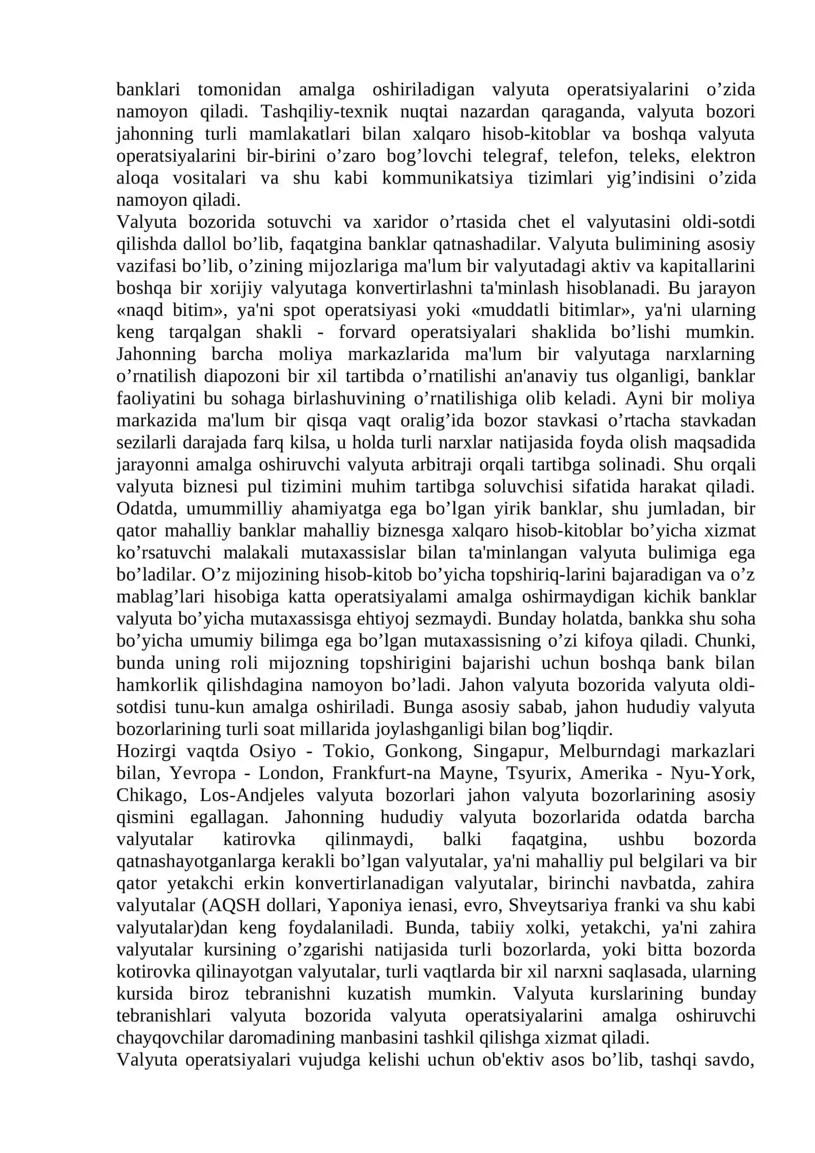 Xalqaro valyuta munosabatlari 3