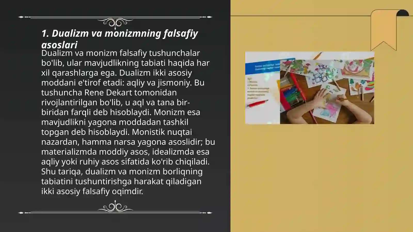 Insongi tushunishga dualizm va monizm nuqtai nazaridan yondashuv 3