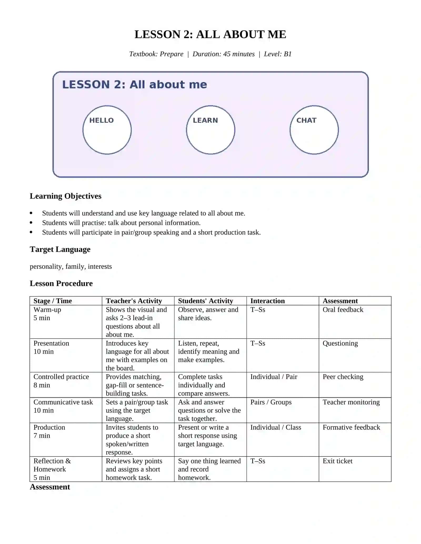 Lesson plan grade 10 3