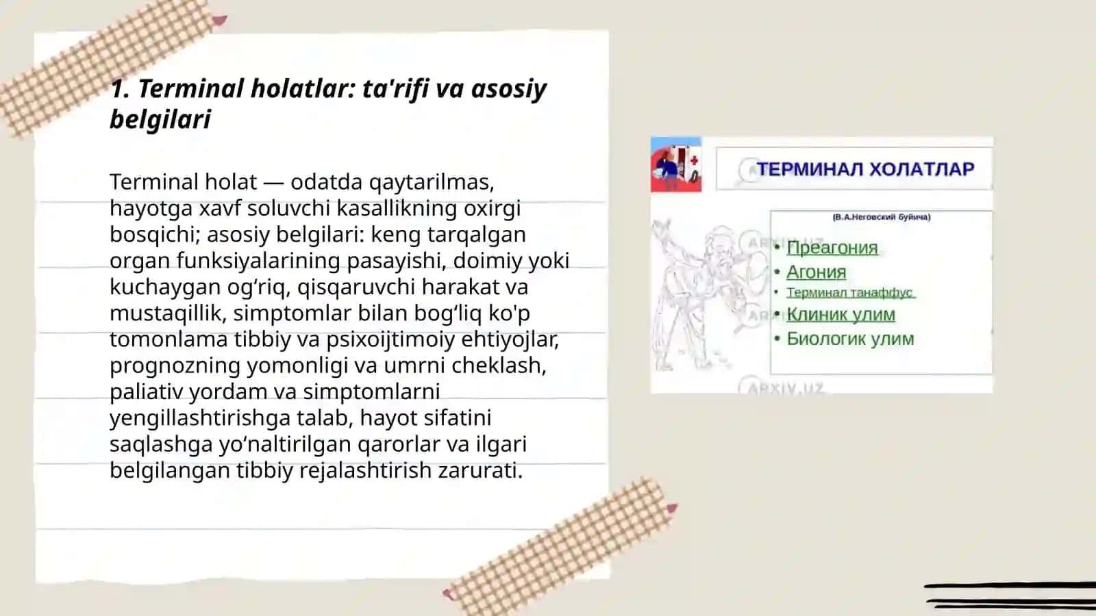 Terminal holatlar 3