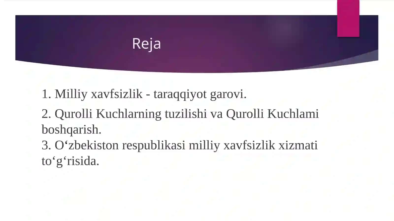 Milliy xafsizlikni taminlash borasida amalga oshirilgan ishlar 3