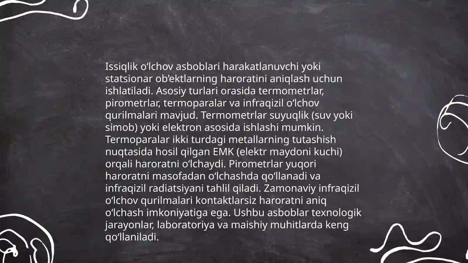Energiya menejmentda foydalaniluvchi issiqlik miqdorini o‘lchovchi qurilmalar 3