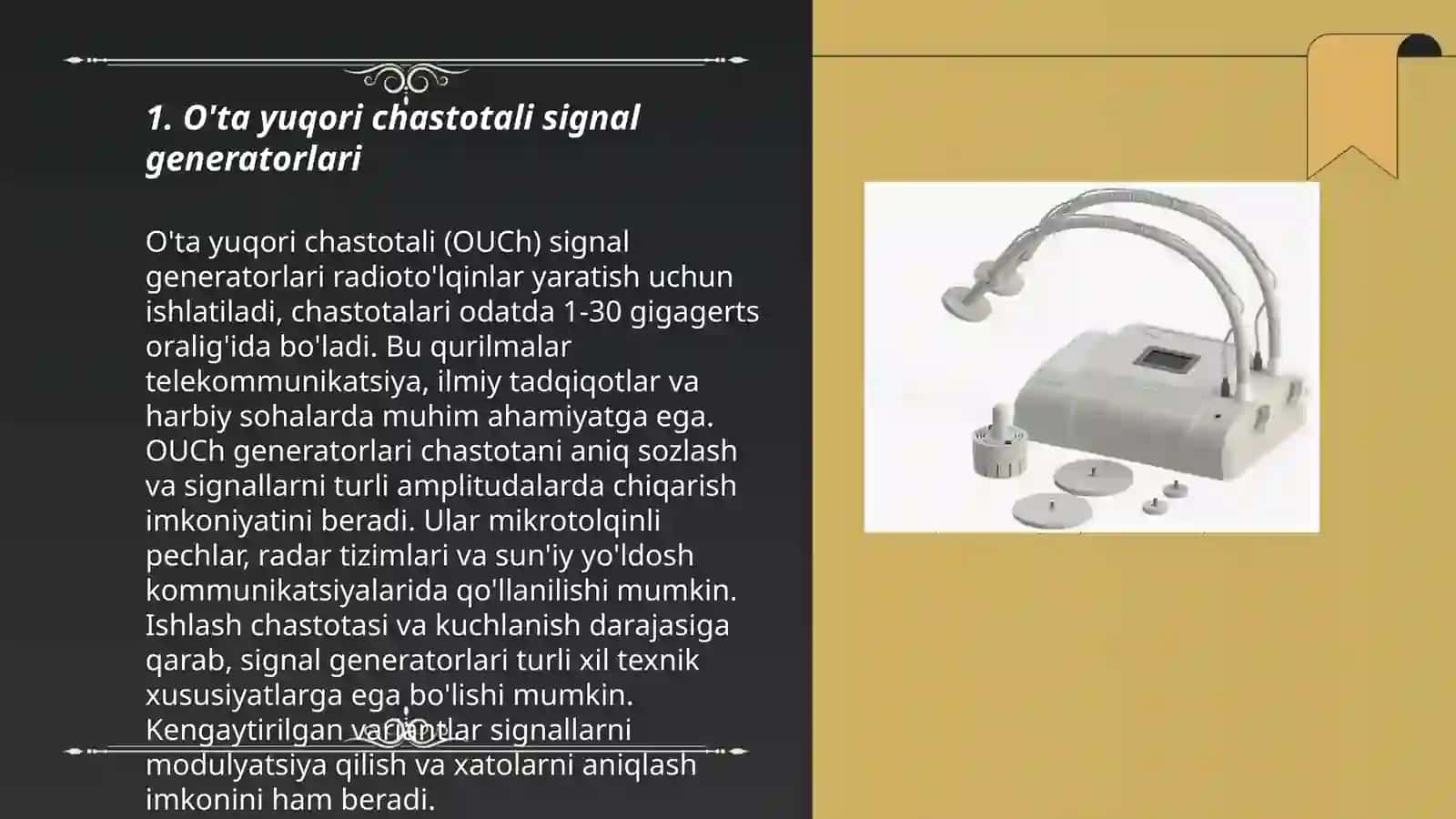 O'ta yuqori chastotali signal generatorlari 3
