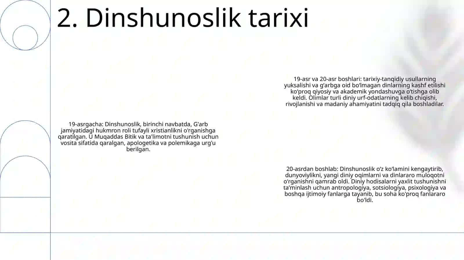 Dinshunoslik Fani Predmeti 3