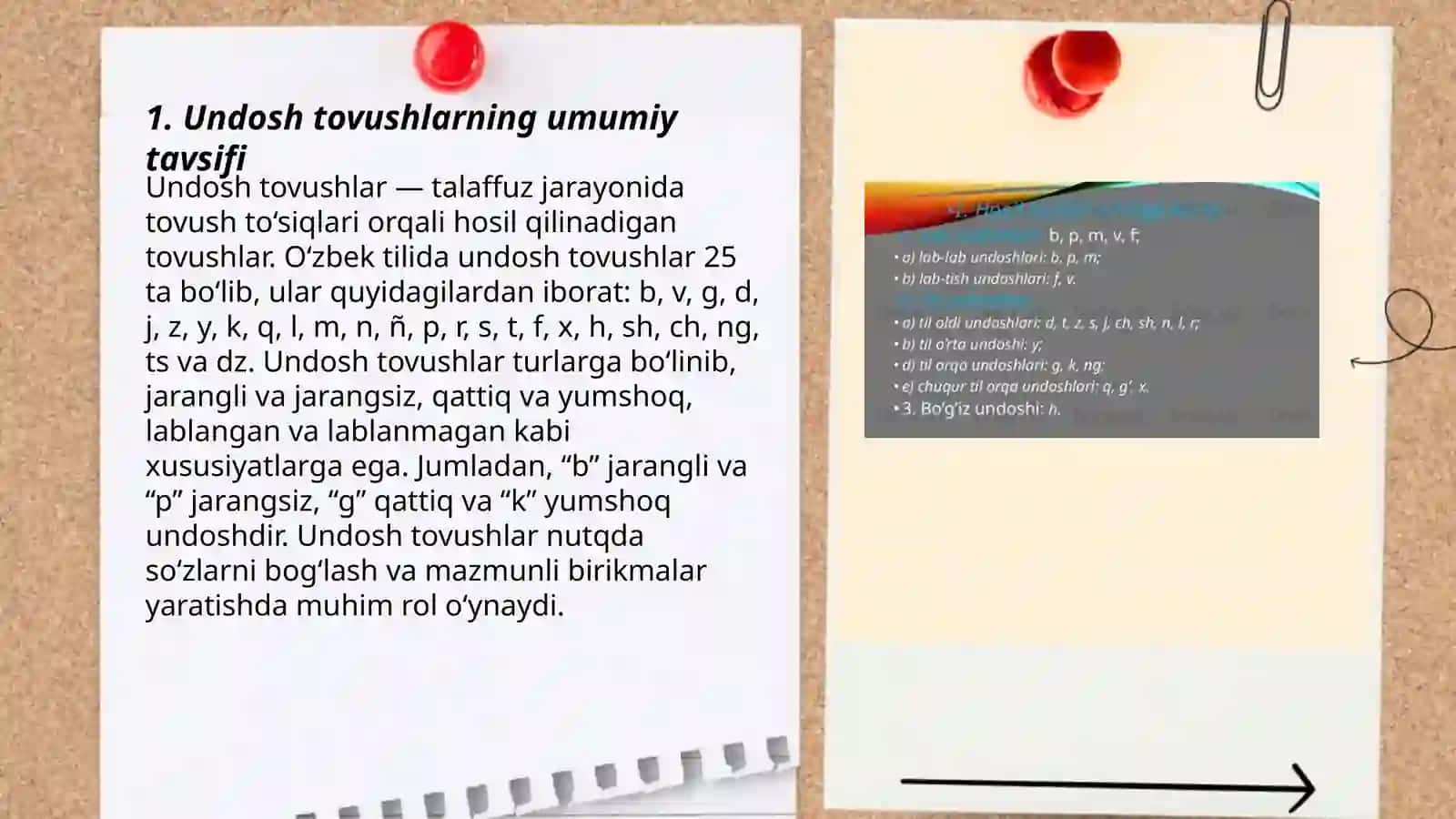 Undosh tovushlar tasnifi,taxlili va talafuzi 3