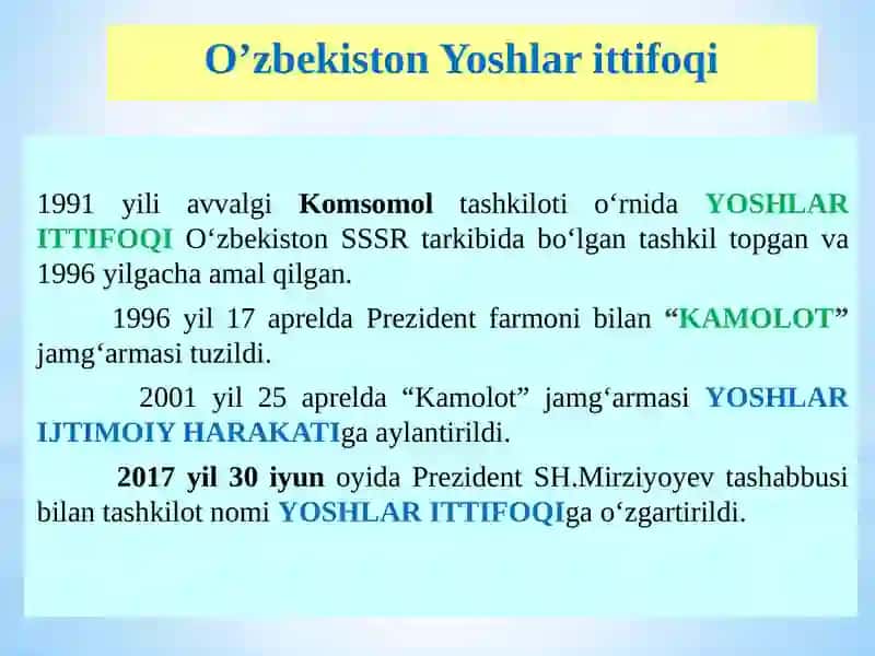 O‘zbekistonda yoshlarga oid davlat siyosati 3