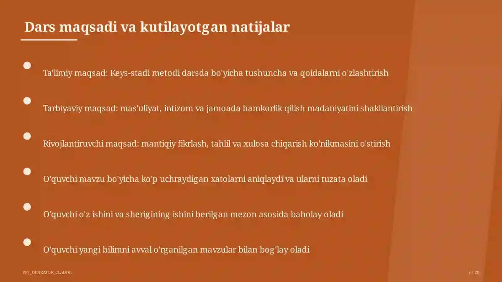 Keys-stadi metodi darsda 3
