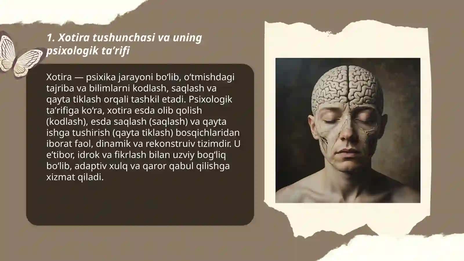 Xotira va boshqa psixik jarayonlarning o'zaro bog'liqligi 3