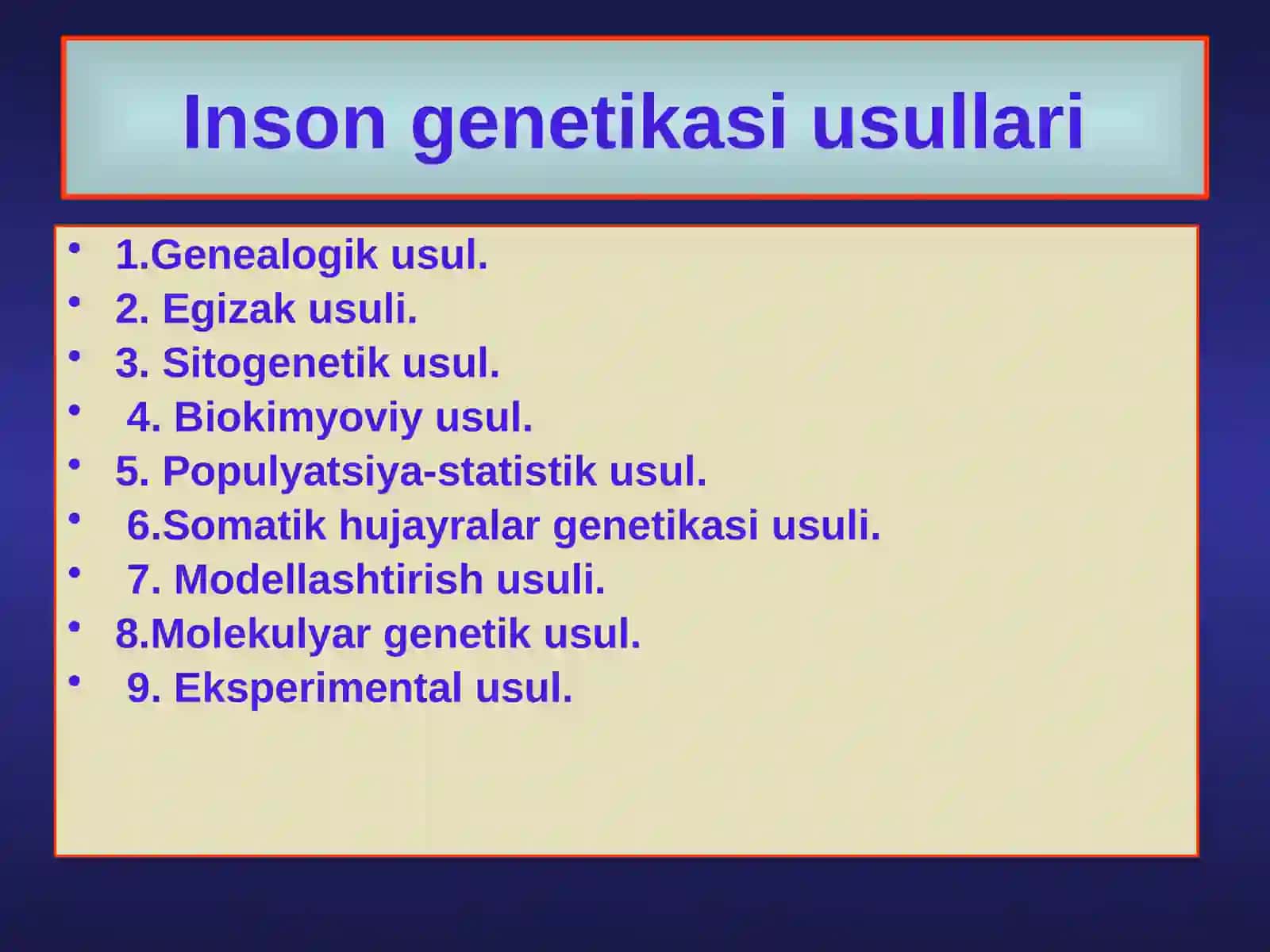 Inson genetikasi 3
